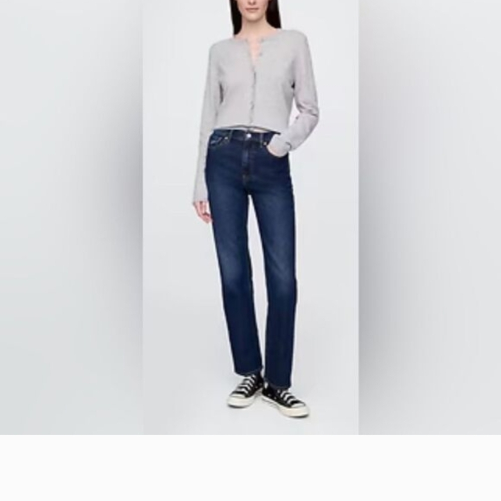 GAP 1969 Women's Real Straight Jeans in Dark Blue Size 8R/29